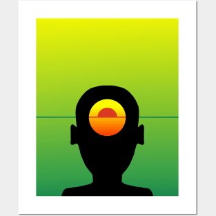 Sun Head Posters and Art